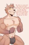  2022 abs anthro biceps black_clothing black_nose black_thong black_underwear bodily_fluids body_hair bottomwear bracelet bulge canid canine canis chest_hair chest_tuft clenched_fists clothed clothing colored connor_(wilsondoggo64) coyote dialogue dirty_talk english_text eyebrows fist fur grey_body grey_fur hair happy_trail jewelry looking_at_viewer male mammal multicolored_body multicolored_fur muscular muscular_anthro muscular_male muscular_thighs nipples partially_clothed pecs pink_nipples pubes red_text shirtless shirtless_anthro shirtless_male shoulder_tuft simple_background smile smiling_at_viewer solo standing suggestive_dialogue sweat sweatdrop tail talking_to_viewer text thick_eyebrows thong thong_only topless tuft underwear underwear_only white_background white_body white_fur wilsondoggo64 yellow_eyes 