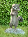  3:4 3d_(artwork) absurd_res animal_genitalia anthro digital_media_(artwork) dreamworks genitals hi_res male mammal over_the_hedge pose procyonid raccoon rj_(over_the_hedge) scimunk sheath solo 