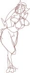  anthro breasts dijon_(guncht) eeveelution female generation_1_pokemon guncht jolteon nintendo nipples open_mouth open_smile pokemon pokemon_(species) sketch smile solo trans_(lore) trans_man_(lore) 