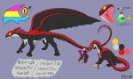  adderrod aemon_blackfyre anthro blury dragon duo felid feline feral hi_res humanoid lgbt_pride male male/male mammal model_sheet pansexual pansexual_pride_colors pantherine pride_colors size_difference solo stripes tiger venom 