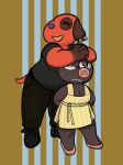 2020 agnes_(animal_crossing) animal_crossing anthro canid canine canis cherry_(animal_crossing) clothed clothing domestic_dog domestic_pig dress duo female footwear mammal nintendo qs75834_(artist) shoes suid suina sus_(pig) 