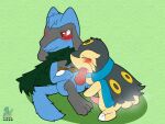  cyndaquil eeveelution generation_2_pokemon generation_4_pokemon hi_res hybrid_pokemon male nintendo oral pokemon pokemon_(species) riolu synge syngie_(artist) umbreon 