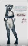  absurd_res anthro collar dialogue female hi_res hyena mammal nethil solo tsundere 