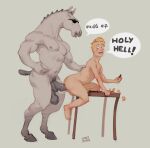  abs anal anal_penetration animal_genitalia animal_penis anthro anthro_penetrating anthro_penetrating_human balls big_balls big_dom_small_sub big_penis blonde_hair butt chess chess_board chess_piece dominant dominant_anthro dominant_male duo english_text equid equine equine_genitalia equine_penis eyewear fur genitals grey_mane hair holding_partner horse human human_on_anthro human_penetrated interspecies larger_anthro larger_male laser_(artist) male male/male male_penetrated male_penetrating male_penetrating_male mammal mane muscular muscular_anthro muscular_male navel nipples nude penetration penile penile_penetration penis penis_in_ass sex signature size_difference smaller_human smaller_male smaller_penetrated submissive submissive_human submissive_male sunglasses text white_body white_fur 