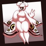  4_arms absurd_res abyss_moth antennae_(anatomy) arthropod belly big_breasts big_hands black_sclera breasts curvy_figure delirium_(tboi) eyelashes eyewear fangs female freckles gesture glasses goo_creature hi_res humanoid insect insect_wings lepidopteran moth multi_arm multi_limb navel nov_(noveuxa) nude round_glasses simple_background slightly_chubby smile smiling_at_viewer solo teeth thick_thighs tongue v_sign voluptuous white_body white_skin wide_hips wings 