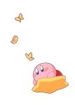  :o artist_name blue_eyes blush blush_stickers bug butterfly closed_mouth commentary_request kirby kirby_(series) midooka_(o_k_k) no_humans riding simple_background solo star_(symbol) twitter_username warp_star watermark white_background yellow_butterfly 