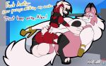  anthro aunt_and_nephew balls big_breasts breasts duo female from_front_position generation_7_pokemon genitals hi_res incest_(lore) johnithanial lycanroc lying male male/female missionary_position nintendo on_back pokemon pokemon_(species) sex 