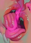  2girls french_kiss gloss highres kiss lips lipstick makeup multiple_girls open_mouth original thick_lips tongue tongue_out yuri 