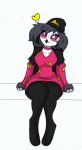  anthro blush choker female helluva_boss hi_res jewelry necklace octavia_(helluva_boss) pace-maker small_waist solo thick_thighs wide_hips 