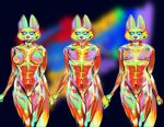  abstract_background andromorph anthro big_breasts breasts bright_colors executableabby genitals gynomorph intersex intersex/intersex mastectomy_scar nonbinary_(lore) penis psychedelic scar small_penis solo trans_(lore) translucent translucent_body 