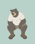  2020 animated anthro bear black_bear black_body black_fur chuchowriggle_(artist) cigarette clothed clothing footwear fully_clothed fur hi_res holding_cigarette holding_object jos_(chuchowriggle) leaning male mammal open_mouth open_smile sandals shirt short short_playtime simple_background sitting smile smoking smoking_cigarette solo teal_background topwear ursine white_clothing white_shirt white_topwear 