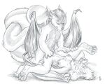  2023 5:4 alternate_species anthro bat_wings breasts dragon duo entwined_tails eyes_closed female female_penetrated flinters fur greyscale hair hi_res horn long_tails male male/female male_penetrating male_penetrating_female mammal membrane_(anatomy) membranous_wings mephitid monochrome nipples pawpads penetration penile penile_penetration penis_in_pussy reidon sex skunk spread_legs spreading tail tail_coil vaginal vaginal_penetration wings 