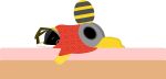  anthro arthropod bee face_in_pillow female hi_res honeypot_(tf2_demo_2004) hybrid hymenopteran insect machine protogen sleeping solo tf2_demo_2004 