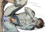  4_eyes ahegao alien anal anal_penetration animal_genitalia blue_penis blush bodily_fluids breath cum cum_drip cum_in_ass cum_inside cum_on_leg cum_on_penis cum_string cum_while_penetrated dialogue dripping duo english_text erection garrus_vakarian genital_fluids genital_slit genitals grunting hands_over_mouth hi_res humanoid humanoid_on_humanoid humanoid_penetrated humanoid_penetrating humanoid_penetrating_humanoid interspecies javik kaan_rawy leg_grab looking_pleasured lying male male/male male_penetrated male_penetrating male_penetrating_male mass_effect multi_eye muscular muscular_male nude on_side penetration penis pink_penis prothean raised_leg sex shaking slit solo_focus text trembling turian twisted_table_lotus xenophilia 