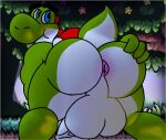  anthro big_butt big_penis butt genitals huge_butt male mario_bros nintendo penis possbooty presenting presenting_hindquarters slightly_muscular solo spread_butt spreading thick_thighs yoshi yoshi_(character) 