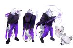  2023 absurd_res anthro canid canine digital_media_(artwork) full_clothed fur hi_res male mammal simple_background solo standing white_body white_fur 