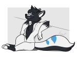  anthro clothed clothing flytermo2 male mammal mephitid mr._olive open_clothing open_shirt open_topwear sailor_uniform shirt simple_background sitting skunk solo tail topwear 
