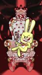 buckteeth candy cartoon_network crossed_legs dessert food food_creature hi_res lagomorph leporid living_candy male mammal mangneto marshmallow mr._bun_bun_(tgaobam) open_mouth pink_nose rabbit sharp_teeth sitting_on_throne solo teeth the_grim_adventures_of_billy_and_mandy whiskers 