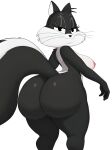  absurd_res anthro areola big_butt breasts butt capikeeta domestic_cat felid feline felis female hi_res looking_back looney_tunes mammal nipples penelope_pussycat short_stack smile solo warner_brothers 