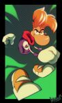  2023 clothed clothing footwear gloves hair handwear hi_res humanoid looking_at_viewer male mammal not_furry orange_hair rayman rayman_(series) raypeople_(rayman) shoes smile smiling_at_viewer solo standing ubisoft wildblur 