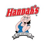  anthro breasts button_(fastener) clothing digital_media_(artwork) domestic_pig eyelashes female hannah_(hannah&#039;s) logo looking_at_viewer mammal open_mouth overalls_only slogan smile solo suid suina sus_(pig) text topwear trademark unknown_artist 