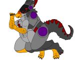  abs accipitriform anthro avian bird claws duo embrace feathers fur grey_body grey_feathers grey_fur hug machine male male/male metallic_body protogen protogen_visor red_body red_claws red_fur secretary_bird visor yellow_body 