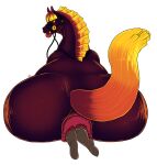  alpha_channel ambiguous_gender anal anal_vore anus big_butt boots butt clothing desbjust duo equid equine feral footwear hi_res hooves horse huge_butt human lips looking_at_viewer looking_back male mammal nightmare_stallion puffy_anus red_eyes reins rokho_(desbjust) tail thick_bottom_lip vore 