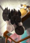  anthro barefoot canid canine dirty_feet dominant dominant_male duo feet foot_fetish foot_focus foot_on_face foot_play ignoring_another immobile insole larger_male male male/male male_feet male_on_bottom male_on_top mammal maneymaw_(artist) micro on_bottom on_top pawpads paws size_difference smaller_male soles stuck_to_foot tied_to_foot underfoot 