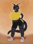  2023 3:4 anthro artist_name black_bottomwear black_clothing black_shorts bottomwear breasts catty_baby claws clothing digital_media_(artwork) domestic_cat ear_piercing felid feline felis finger_claws footwear fur hands_on_hips hi_res male mammal open_mouth palmarianfire patreon patreon_logo piercing plantigrade shoes shorts solo striped_body striped_fur stripes teeth thick_thighs tito_lizzardo_and_catty_b toe_claws wide_hips 