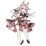  1girl animal_ears belt belt_pouch black_dress black_panties boots breasts cat_ears cat_tail colored_shoe_soles cross cross-shaped_pupils dress fang finger_in_own_mouth full_body girls&#039;_frontline grin gun h&amp;k_p7 hair_between_eyes handgun high_heel_boots high_heels holding holding_gun holding_weapon light_blush long_hair long_sleeves looking_at_viewer mouth_pull nun official_art p7_(girls&#039;_frontline) panties pouch puffy_long_sleeves puffy_sleeves purple_eyes saru shoe_soles simple_background small_breasts smile solo symbol-shaped_pupils tail thigh_boots thigh_pouch thigh_strap thighhighs torn_clothes torn_dress torn_thighhighs transparent_background underwear weapon white_footwear white_hair 