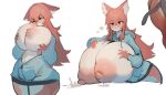  anthro areola auto_breast_lick big_breasts bodily_fluids breast_expansion breast_lick breast_play breast_suck breasts canid canine clothing expansion exposed_breasts female fox fur hair hand_on_breast huge_breasts huge_thighs hyper hyper_breasts kemono lactating licking mammal milk multicolored_body multicolored_fur nipples pink_body pink_fur pink_hair self_lick simple_background solo sucking sweat thick_thighs tongue tongue_out unnamed_fox_(utterangle) utterangle white_body white_fur wide_hips yellow_eyes 