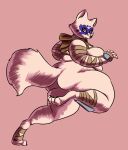  alopex anthro arctic_fox arm_wraps armor belly big_breasts big_butt biped bottomless breasts butt cageofmirrors_(artist) canid canine chest_wraps claws clothed clothing digitigrade facial_markings fat_rolls female fox fur gauntlets gloves handwear head_markings hi_res leg_wraps looking_back love_handles mammal markings mask_(marking) maxtheberzerker open_mouth overweight overweight_anthro overweight_female rear_view running solo teenage_mutant_ninja_turtles thick_thighs toe_claws white_body white_fur wide_hips wraps 