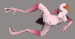  anthro avian bird crane_(disambiguation) female genitals hi_res presenting pussy slightly_chubby stork 