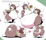  &lt;3 absurd_res anthro belly big_belly big_butt black_eyes blush blush_lines breasts brown_hair burping butt featureless_breasts female fur grey_body grey_fur hair hi_res huge_butt hyper hyper_belly hyper_butt looking_at_viewer mammal mouse multicolored_body multicolored_fur murid murine navel open_mouth rodent smile solo sound_effects stuffing tail text veryfilthything weight_gain white_body white_fur 