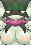  breasts female generation_9_pokemon hi_res meowscarada nintendo pokemon pokemon_(species) sateco solo 