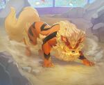  andromorph arcanine arena feral fire general_(disambiguation) generation_1_pokemon hi_res intersex nintendo pokemon pokemon_(species) raylak_m solo 