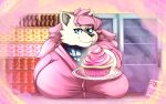  fat_fur furryart hi_res overweight pink 