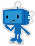  alpha_channel and-kensaku antennae_(anatomy) blue_body grin information_assob low_res machine male nintendo nude official_art raised_arm robot simple_background smile solo standing transparent_background tv_head_robot unknown_artist 