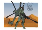  2022 ah-64_apache angry anthro blue_eyes day desert digitigrade female green_body gun holding_gun holding_object holding_rifle holding_weapon lagomorph leporid living_helicopter machine mammal outside rabbit ranged_weapon robot rotor sand sat_v12 solo standing visor weapon 