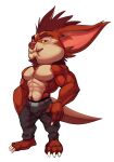  3_toes abs anthro barefoot beard belly belt_buckle biceps big_biceps big_brachioradialis big_deltoids big_ears big_extensor_carpi big_flexor_carpi big_head big_latissimus_dorsi big_muscles big_nose big_pecs big_triceps bitter_(bristol) black_bottomwear black_clothing black_pants bottomwear brachioradialis bristol brown_belt brown_body brown_feet brown_fingers brown_fur brown_markings brown_tail brown_toes chua claws closed_smile clothed clothing countershade_belly countershade_body countershade_chest countershade_face countershade_fur countershade_head countershade_neck countershade_torso countershading dark_arms dark_belt dark_ears dark_feet dark_fingers dark_hands dark_markings dark_pants dark_tail dark_toes deltoids ear_tuft extensor_carpi eyebrows facial_hair fan_character feet flexor_carpi fluffy_ears full-length_portrait fur fur_tuft grey_belt_buckle happy hi_res huge_brachioradialis huge_flexor_carpi huge_latissimus_dorsi inner_ear_fluff latissimus_dorsi light_belly light_chest light_claws light_eyes light_head light_inner_ear light_markings light_neck light_nose lip_scar long_mane long_pseudo_hair looking_forward male male_anthro mane manly markings mature_anthro mature_male mohawk monotone_arms monotone_belly monotone_bottomwear monotone_chest monotone_clothing monotone_ears monotone_eyes monotone_feet monotone_hands monotone_nose monotone_pants monotone_tail monotone_toes mouth_closed multicolored_body multicolored_fur muscular muscular_anthro muscular_legs muscular_male nose_scar obliques pants pecs pink_body pink_fur pink_inner_ear pink_nose plantigrade portrait pose pseudo_hair pubes red_arms red_beard red_body red_ears red_eyebrows red_face red_fingers red_fur red_hands red_head_(anatomy) red_mane red_neck red_pseudo_hair red_pubes red_sclera serratus short short_anthro short_male simple_background smile solo standing tail tan_belly tan_body tan_chest tan_face tan_fur tan_head tan_inner_ear tan_markings tan_neck three-quarter_view toes topless topless_anthro topless_male triceps tuft two_tone_face two_tone_fingers two_tone_head two_tone_inner_ear two_tone_neck white_background white_claws wildstar yellow_eyes 