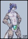  absurd_res bastionshadowpaw clothing felid furry hi_res male mammal pantherine seraph snow_leopard speedo swimwear 