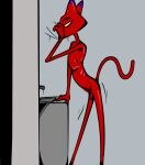  anthro cartoon_network casual_nudity courage_the_cowardly_dog drinking faucet felid feline flaccid genitals hi_res illegaleel katz_(courage_the_cowardly_dog) male mammal penis pubes solo water water_drop wiping_mouth 