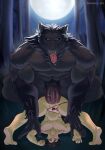  abdominal_bulge abs anal anal_penetration anthro anthro_dominating_human anthro_penetrating anthro_penetrating_human balls big_dom_small_sub big_muscles big_pecs big_penis black_body black_fur bodily_fluids canid canine canis clothed clothing dominant dominant_anthro dominant_male duo erection full_moon fur genital_fluids genitals hi_res holding_partner human human_on_anthro human_penetrated interspecies looking_at_viewer luiixury male male/male male_penetrated male_penetrating male_penetrating_male mammal moon muscular muscular_anthro muscular_male night nipples nude pecs penetration penile penile_penetration penis penis_in_ass pinned precum sex sharp_teeth size_difference smaller_human smaller_male smaller_penetrated submissive submissive_human submissive_male teeth tongue tongue_out underwear underwear_only were werecanid werecanine werewolf wolf 