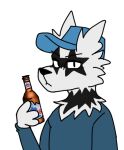  alcohol anthro beer beverage galarian_form galarian_zigzagoon koyafox_(artist) male male/male nintendo pokemon pokemon_(species) regional_form_(pokemon) solo 