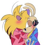  2023 8-bit-britt anthro beaver black_nose blonde_hair blue_clothing blue_shirt blue_topwear blush blush_lines clothing digital_media_(artwork) duo eyes_closed forehead_kiss fur hair hand_on_face hi_res kissing macropod male male/male mammal marsupial multicolored_clothing multicolored_shirt multicolored_topwear nickelodeon norbert_beaver pink_clothing pink_shirt pink_topwear purple_clothing purple_nose purple_shirt purple_topwear rocko&#039;s_modern_life rocko_rama rodent shirt side_view simple_background tan_body tan_ears tan_fur the_angry_beavers topwear two_tone_clothing two_tone_shirt two_tone_topwear wallaby white_background yellow_body yellow_fur 