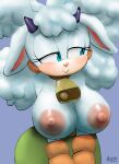  aerosin anthro big_breasts blush bovid breasts caprine clothed clothing female gloves handwear hi_res huge_breasts idw_publishing lanolin_the_sheep_(sonic) mammal nipples sega sheep solo sonic_the_hedgehog_(comics) sonic_the_hedgehog_(idw) sonic_the_hedgehog_(series) topless 