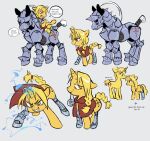  alphonse_elric brother brothers crossover dokudrinker duo edward_elric english_text equid equine feral full_metal_alchemist hasbro hi_res horn machine male mammal mechanical_arm my_little_pony robot sibling text unicorn 