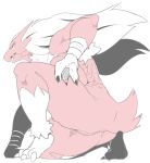  anthro anus biped blaziken breasts daisukitsune female fur generation_3_pokemon genitals hi_res nintendo open_mouth pokemon pokemon_(species) pussy red_body red_fur side_view simple_background solo white_background white_body white_fur 