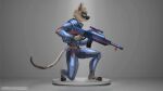  aleos animated anthro collectible domestic_cat felid feline felis gloynus male mammal science_fiction solo 