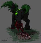  blood bodily_fluids crush equid equine gore hi_res horse macro male mammal micro pony size_difference 